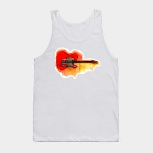 Watercolor guitar Tank Top